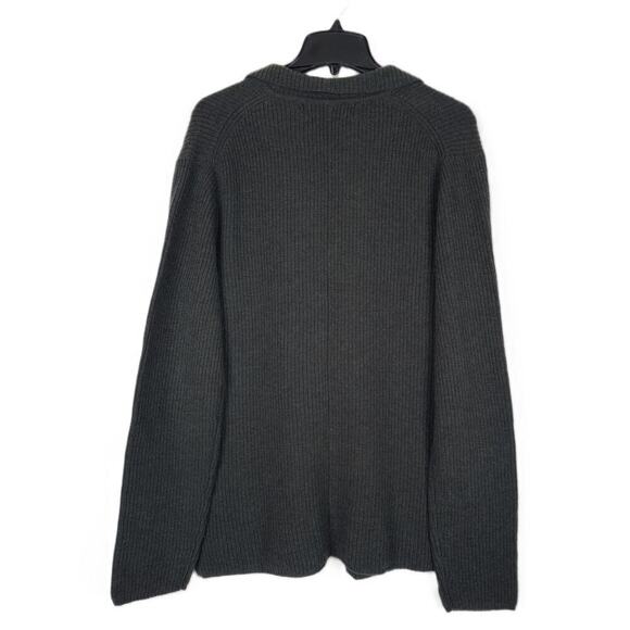 The Men's Store Wool Blend Knit Cardigan Sweater Green Melange XL NWT - Picture 2 of 4